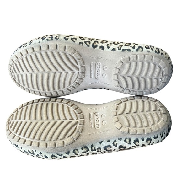 CROCS Kadee Slingback Ballet Flat Leopard Lightweight Comfy Slip on Shoe SZ 8W - Picture 4 of 10